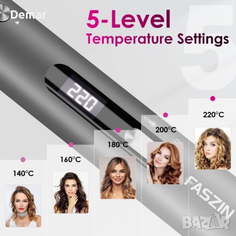 Маша за коса Faszin, нова автоматична маша с едно докосване, снимка 3 - Маши за коса - 41867503