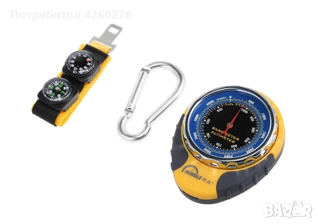 Барометров висотомер BKT381 барометър, термометър и компас, снимка 2 - Аксесоари и консумативи - 52096576