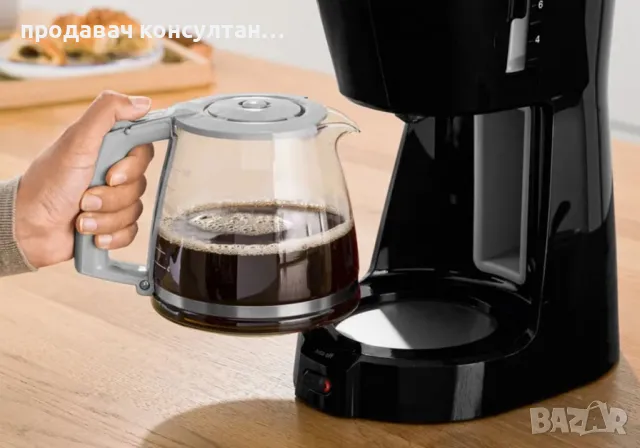 Кафемашина, Bosch TKA3A033, Coffee machine, CompactClass Extra, Black, снимка 9 - Кафемашини - 48786491