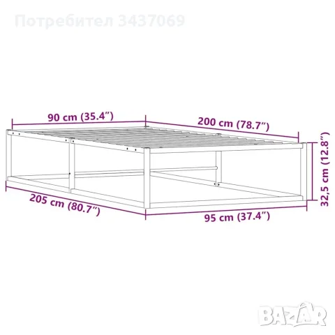 РАЗЧИСТВАМЕ СКЛАДА легло VIOALI 90/200, снимка 5 - Спални и легла - 55783323