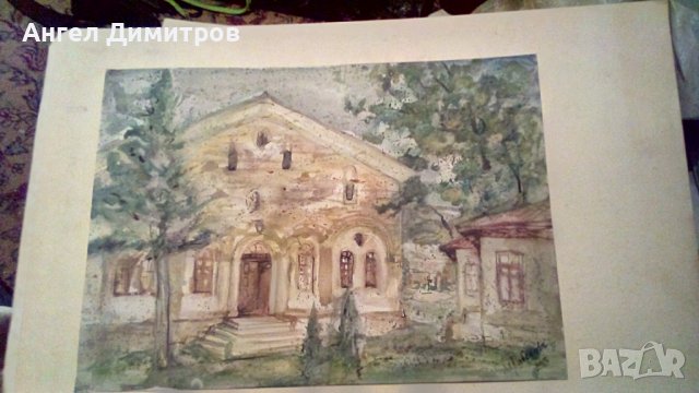 Ивелин Любенов картина акварел , снимка 1 - Картини - 38970353
