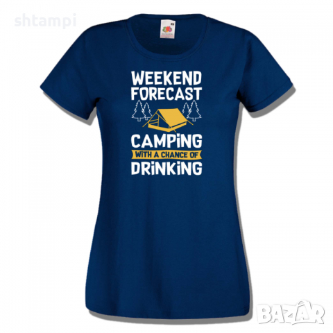 Дамска тениска Weekend Forecast,Изненада,Подарък,Поход,Връх,Хижа, снимка 7 - Тениски - 36374014