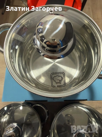 Комплект тенджери Swissgold EMMIE (SG-18099) – 3 броя, 5-слойно дъно, нови, снимка 5 - Съдове за готвене - 53258164