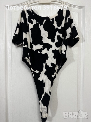 Черно-бяло боди – размер M, снимка 1