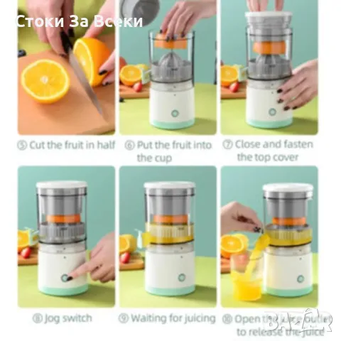 Електрическа сокоизтисквачка за плодове и зеленчуци Firelex с USB зареждане, снимка 3 - Сокоизстисквачки и цитрус преси - 50063644