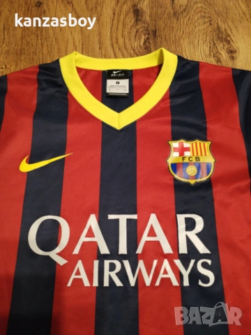 Nike Barcelona Mens SS Home Shirt - страхотна футболна тениска КАТО НОВА S, снимка 2 - Тениски - 53055893