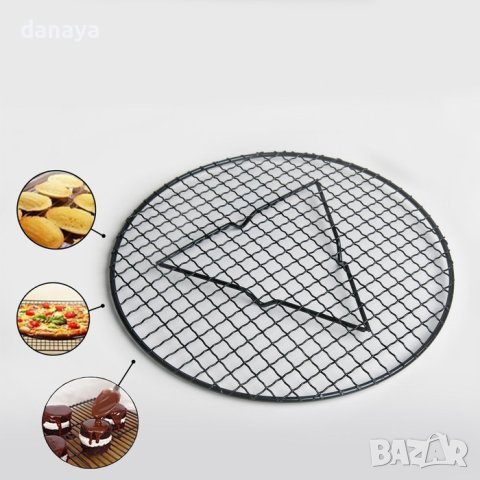 3954 Сладкарска решетка за охлаждане на печива и сладкиши, кръгла, снимка 4 - Аксесоари за кухня - 41954152