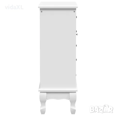 vidaXL Шкаф с 5 чекмеджета, 2 рафта, бял, снимка 7 - Скринове - 56146287
