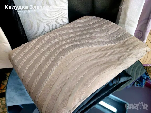 Плътни завеси к-т, готови ушити с кукички , снимка 1