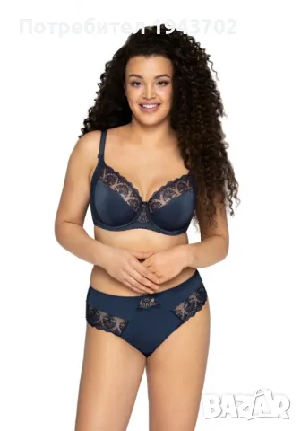 Бикини с дантела в тъмносин цвят AV 1922, снимка 1