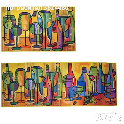 Комплект Килимчета за Кухня от 2 Части 40x60см + 40x120см