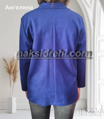 Елегантна дамска риза, от мека материя, имитираща велур., снимка 3 - Ризи - 51880726