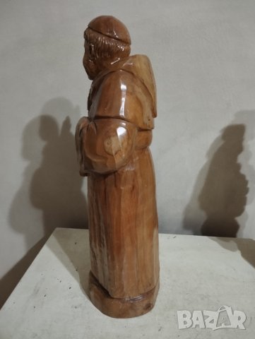 Стара дървена статуетка, снимка 6 - Други ценни предмети - 44231164