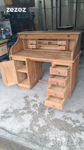 Бюро с ролетна щора масив, снимка 3 - Бюра - 53365769