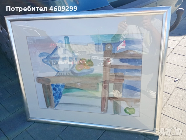 Чудесен акварел!, снимка 2 - Антикварни и старинни предмети - 52261360