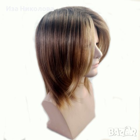 Светло кестенява перука, снимка 5 - Аксесоари за коса - 41434987
