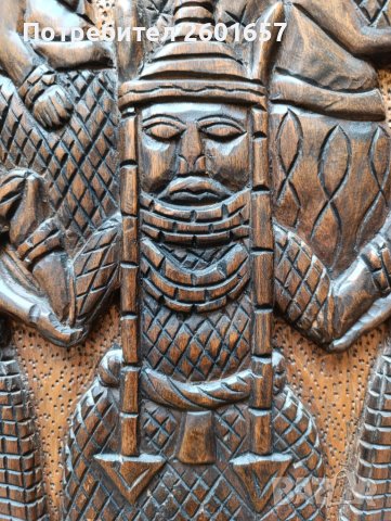 Старо африканско пано дърворезба., снимка 4 - Пана - 51171793
