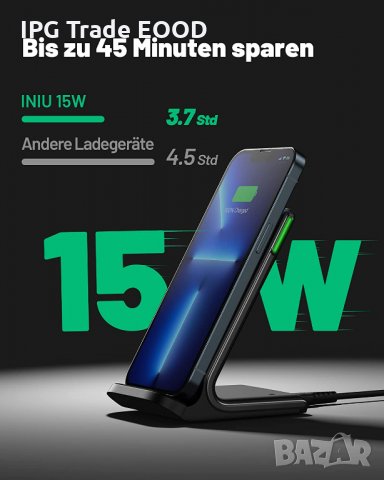 Qi Безжично зарядно до 15W - Samsung,iPhone, Huawei, Xiaomi и др., снимка 5 - Безжични зарядни - 35776563