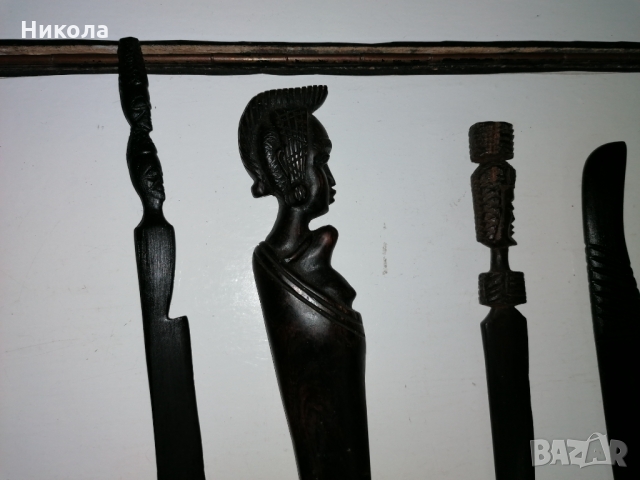 Голям масайски абаносов нож, снимка 5 - Други - 36092481