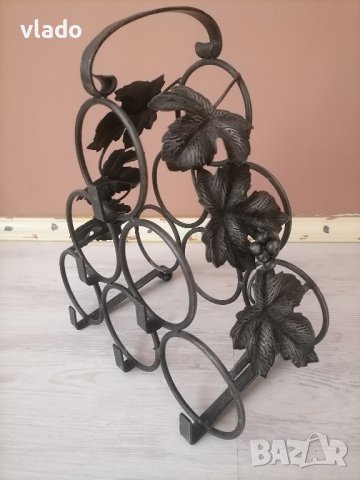 Поставка за вино от ковано желязо - ПРОМО, снимка 4 - Декорация за дома - 41942731