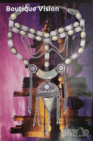 Ново! Масивно колие с камъни