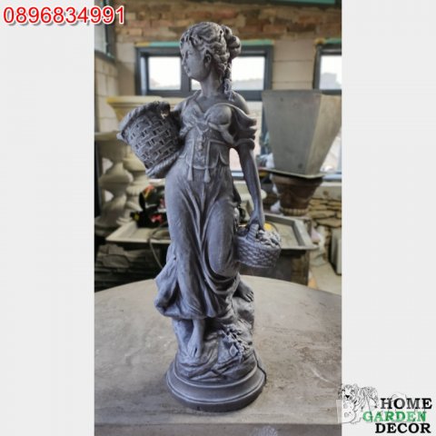 Статуя Девойка с кошници от бетон - "Андромеда", снимка 3 - Градински мебели, декорация  - 38963049