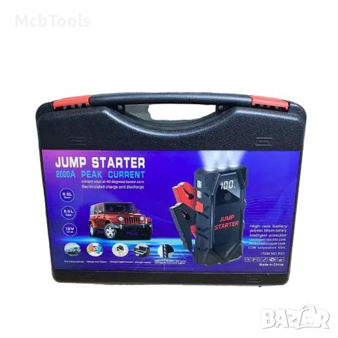 Мултифункционален автомобилен стартер Jump Starter 18000mAh, 12V, Максимален ток 2000A, снимка 6 - Аксесоари и консумативи - 47429691