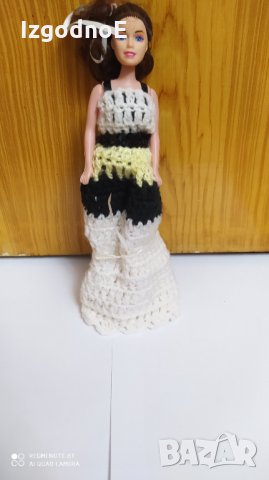 Разкошна плетена рокля за барби 2 + подарък кукла