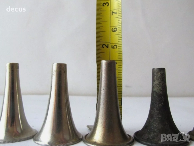 Античен медицински звуков спекулум за ухо - апарат 7 бр, снимка 4 - Антикварни и старинни предмети - 51462429