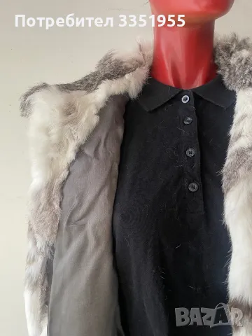 Дамско палто бяло естествен косъм, снимка 12 - Палта, манта - 49072345