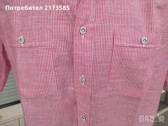 Продавам мъжка памучена лятна риза с къси ракави, снимка 8 - Ризи - 41169988