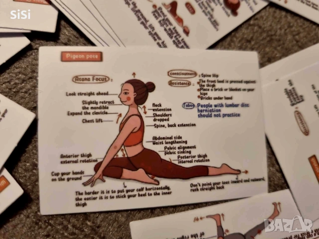 Джобни карти за йога 41бр, снимка 2 - Йога - 53476408