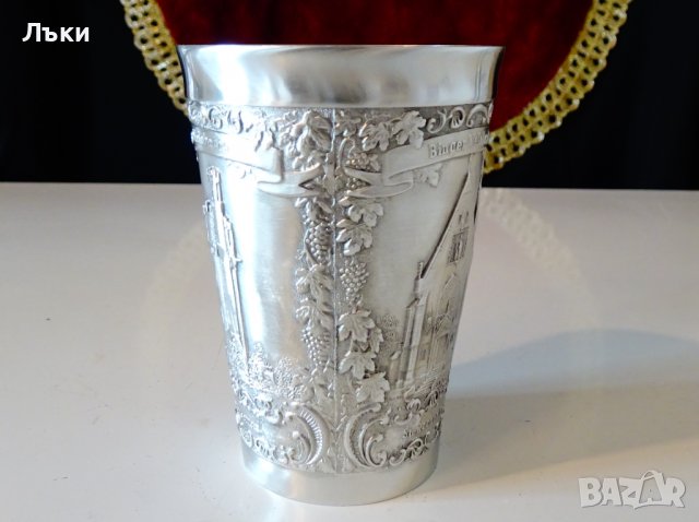 Чаша от калай за вино,рицар,крепост. , снимка 3 - Антикварни и старинни предмети - 39968008