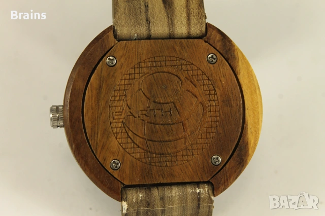 Оригинален Дървен Часовник EARTH Quartz, снимка 8 - Мъжки - 53609155