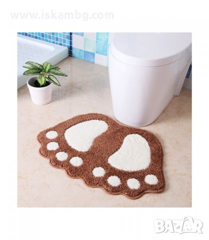 КИЛИМЧЕ ПОСТЕЛКА ЗА БАНЯ ИЛИ СТАЯ С ФОРМАТА НА ГОЛЕМИ КРАКА НА ЙЕТИ - код 2710, снимка 8 - Други стоки за дома - 33925577