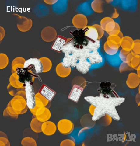 Висококачествени пухкави коледни орнаменти за елха, снимка 4 - Други стоки за дома - 52820168