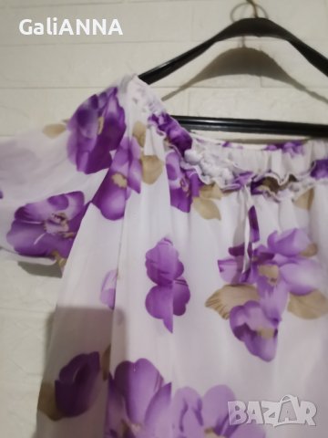 СТРАХОТНА ТУНИКА С ЦВЕТЯ XL-2XL, снимка 3 - Туники - 41631857