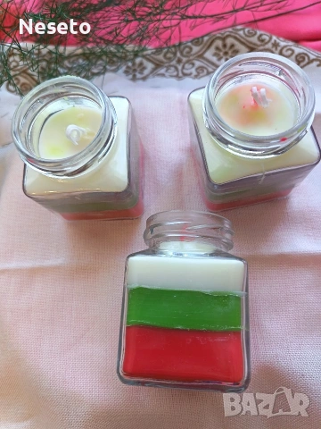 Ръчно изработени натурални свещи, трибагреник, снимка 4 - Декорация за дома - 53663150