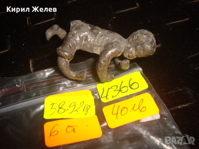 СТАРА ОЛОВНА ФИГУРАЛНА СТАТУЕТКА ХУДОЖЕСТВЕНА ПЛАСТИКА РЪЧНА ИЗРАБОТКА МНОГО РЯДКА за КОЛЕКЦИЯ 4366, снимка 7 - Колекции - 34424123