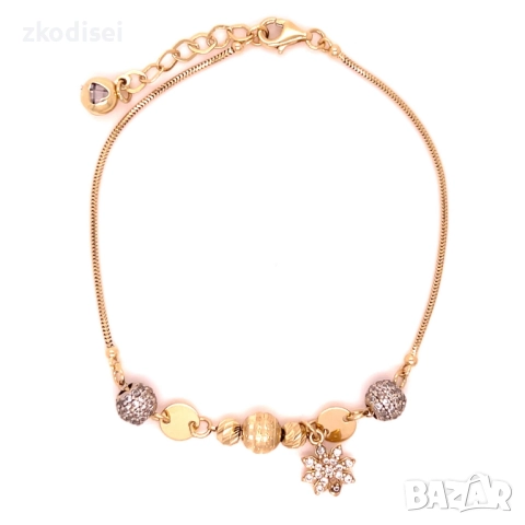 Златна дамска гривна 4,39гр. 21,5см. 14кр. проба:585 модел:34840-1, снимка 2 - Гривни - 52247368