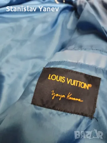 луксозният модел Louis Vuitton Monogram Bandana Mix Leather Denim Jacket., снимка 5 - Бански - 55965445
