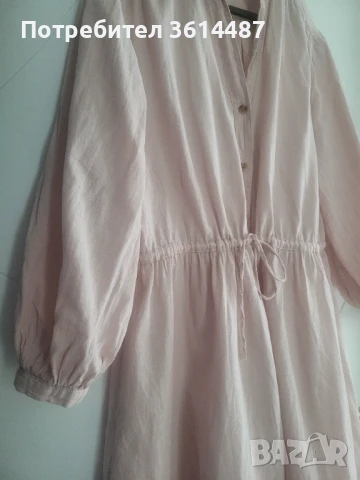 Рокля лен и памук, снимка 2 - Рокли - 50838886