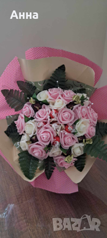 Букет със сапунени рози, снимка 1 - Изкуствени цветя - 44797087