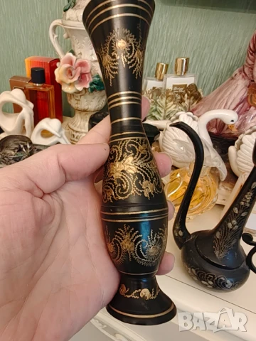 Стар ръчно изработен лот месинг позлата намален , снимка 6 - Декорация за дома - 51180784