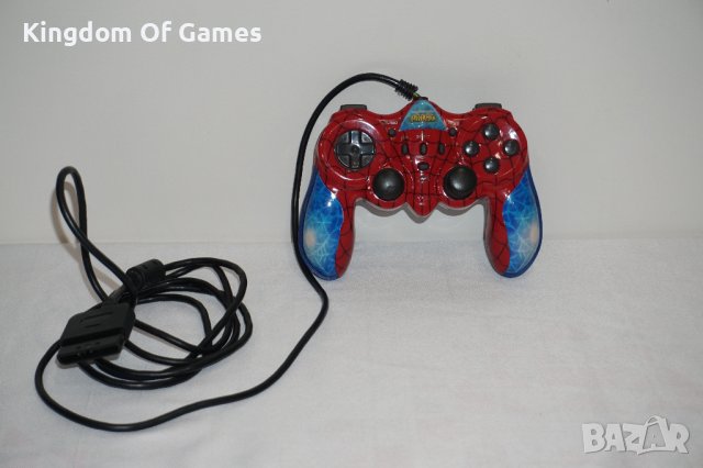 Оригинален джойстик Spider-Man Marvel Naki за Playstation 2  ТЕСТВАН И РАБОТЕЩ, снимка 2 - Аксесоари - 41291690