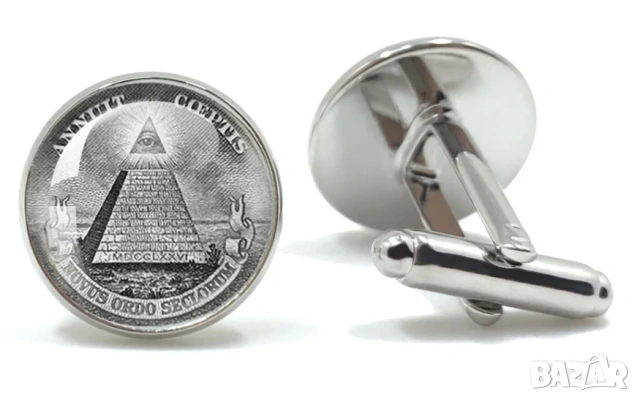 Копчета за Ръкавели Масонски Тамплиер Рицар Freemasons Illuminati Templar Masonic Cufflinks TieClips, снимка 11 - Подаръци за мъже - 53871005