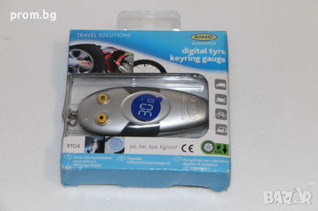 Уред за мерене на налягане на гуми RING, манометър, английски, снимка 1