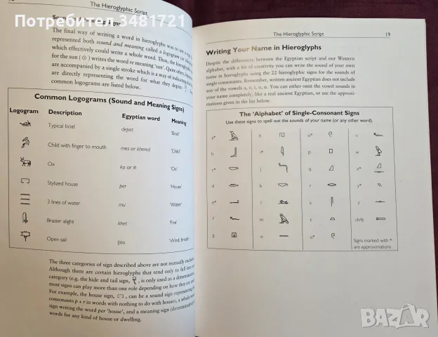 Write Your Own Egyptian Hieroglyphs, снимка 5 - Енциклопедии, справочници - 55817111