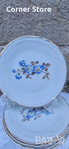 Синя роза 5 бр десертни  чинийки