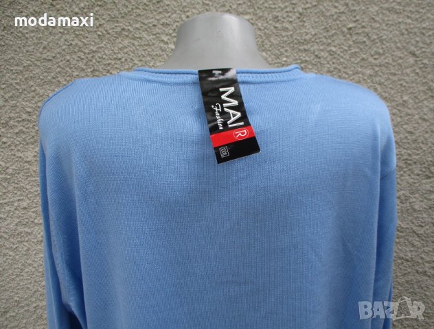 3XL Нов  син пуловер MAI , снимка 8 - Блузи с дълъг ръкав и пуловери - 42371054